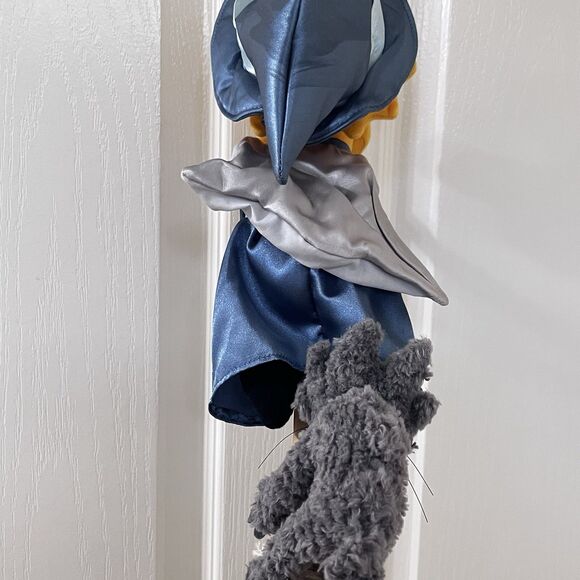 Vintage Applause Witch Lisa Simpson on Flying Broom with Cat Plush Halloween - Picture 10 of 16